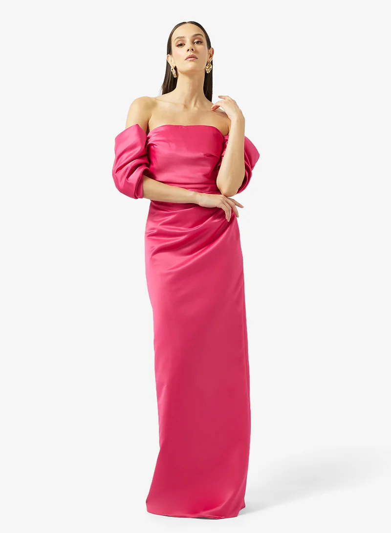 Off Shoulder Draped Gown